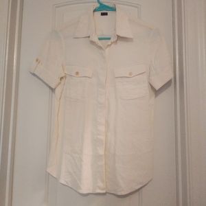 Theory short sleeves linen shirt M
